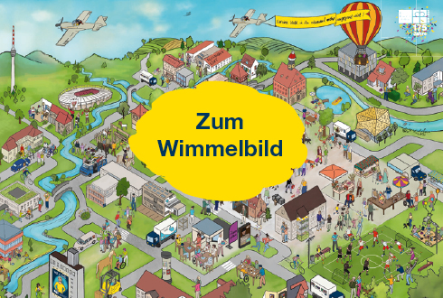 Wimmelbild farbig zum Download