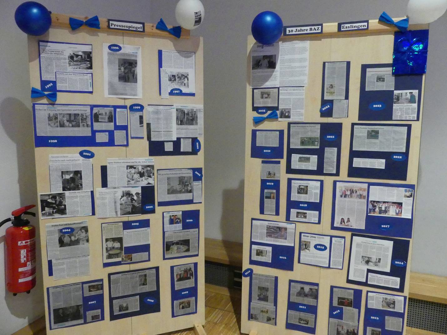 Flipchart mit Pressemitteilungen