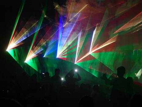 Lasershow beim Lichterfest im Schlosspark am 31.08.2019