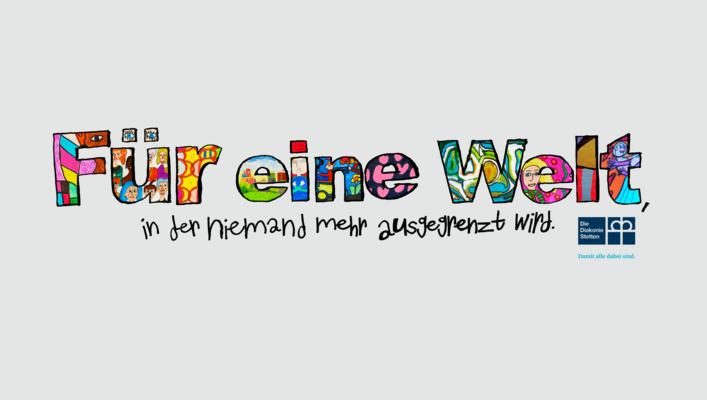 Zum Download: Bildschirmhintergrund „Für eine Welt“ – Version grau